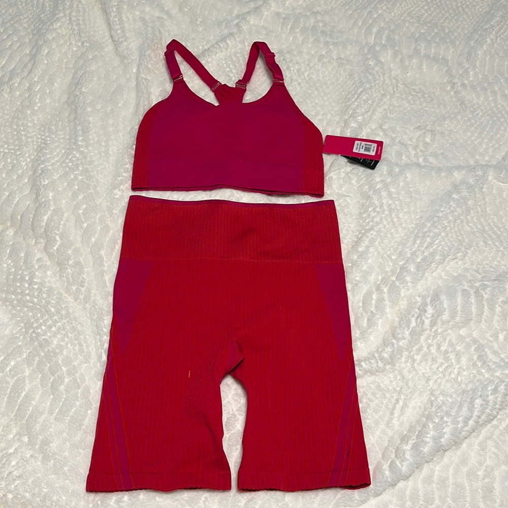 Athletic biker short set